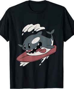 Orca surf whale funny vintage orcas T-Shirt