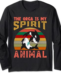 The Orca Is My Spirit Animal - Vintage Killer Whale Long Sleeve T-Shirt