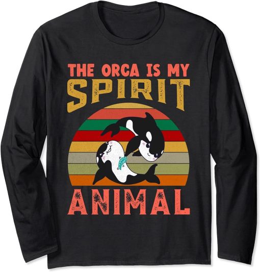 The Orca Is My Spirit Animal - Vintage Killer Whale Long Sleeve T-Shirt