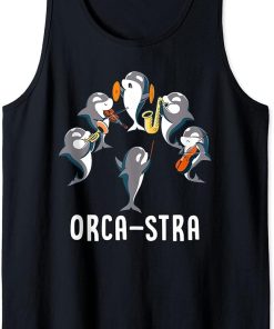 Funny Orca-stra Orca Killer Whale Orchestra Tank Top