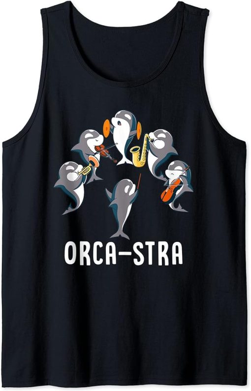 Funny Orca-stra Orca Killer Whale Orchestra Tank Top