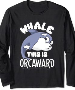 women men apparel: Funny animals whale orca Long Sleeve T-Shirt